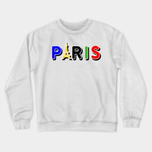 Paris olympics colors White Crewneck Sweatshirt